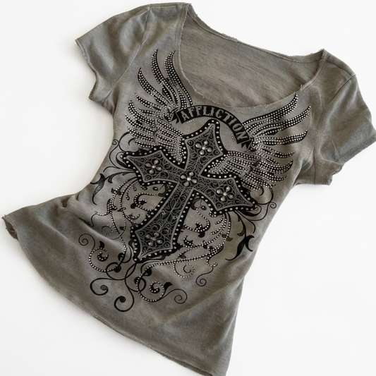 Angel Cross グランジTシャツ