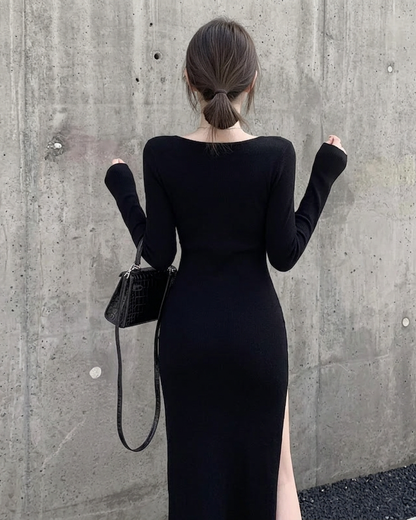 Noir Slit ロングワンピース