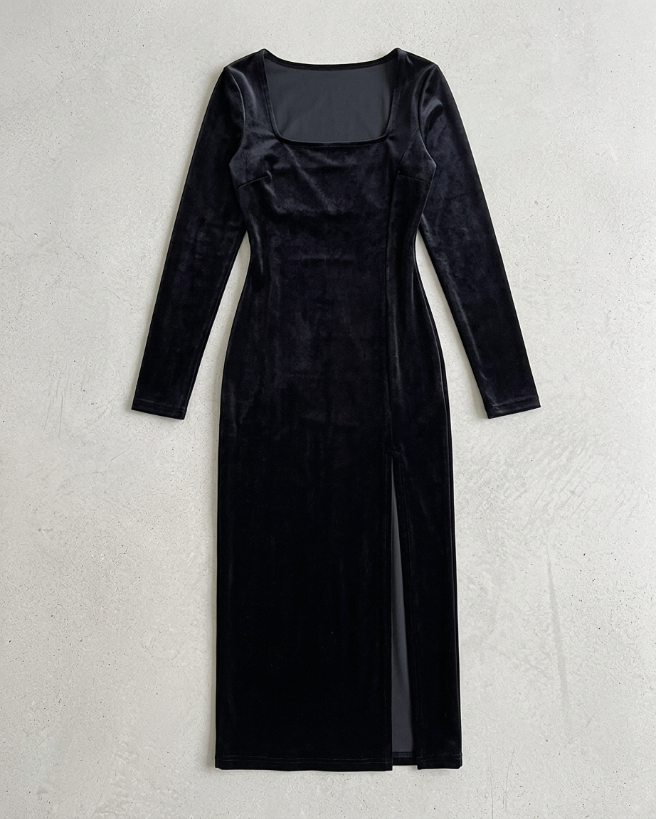Noir Slit ロングワンピース