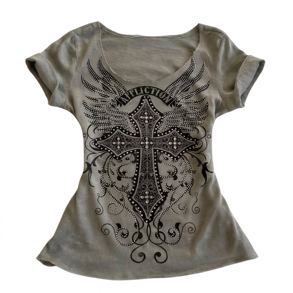 Angel Cross グランジTシャツ