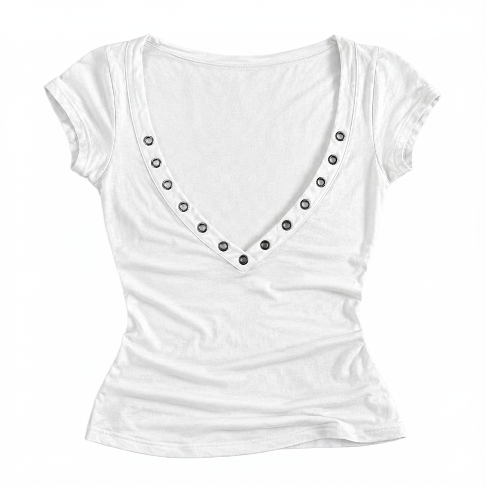 Haut grunge Noir Edge