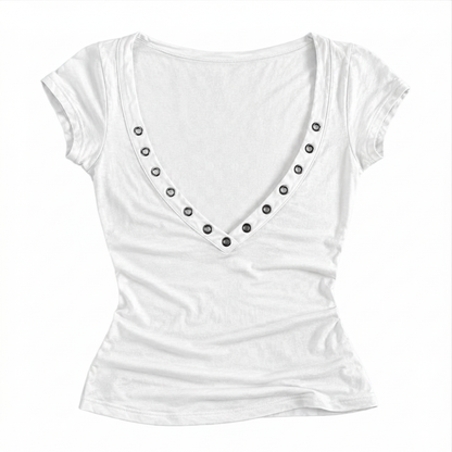 Haut grunge Noir Edge